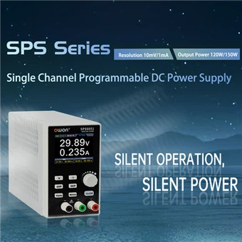 OWON SPS Vifteløs énkanals programmerbar DC-strømforsyning